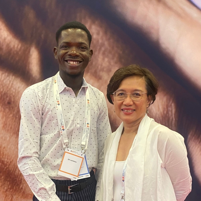 Isaac with Prof. Adeeba Kamarulzaman